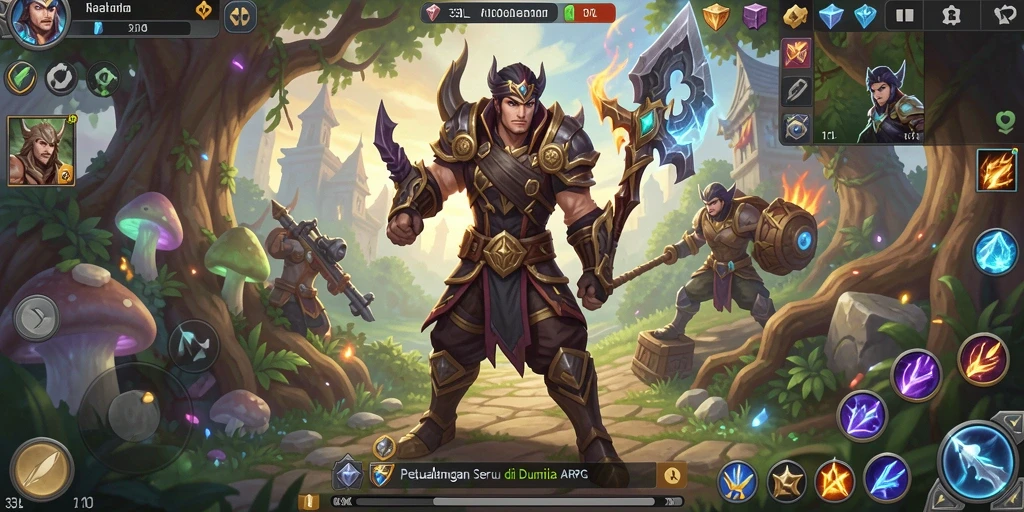 Screenshot utama 33L menampilkan aksi pertarungan yang menegangkan dalam permainan ARPG.