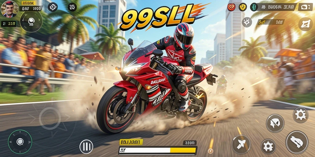 Gameplay seru balapan motor di 99SLL dengan grafis menawan.