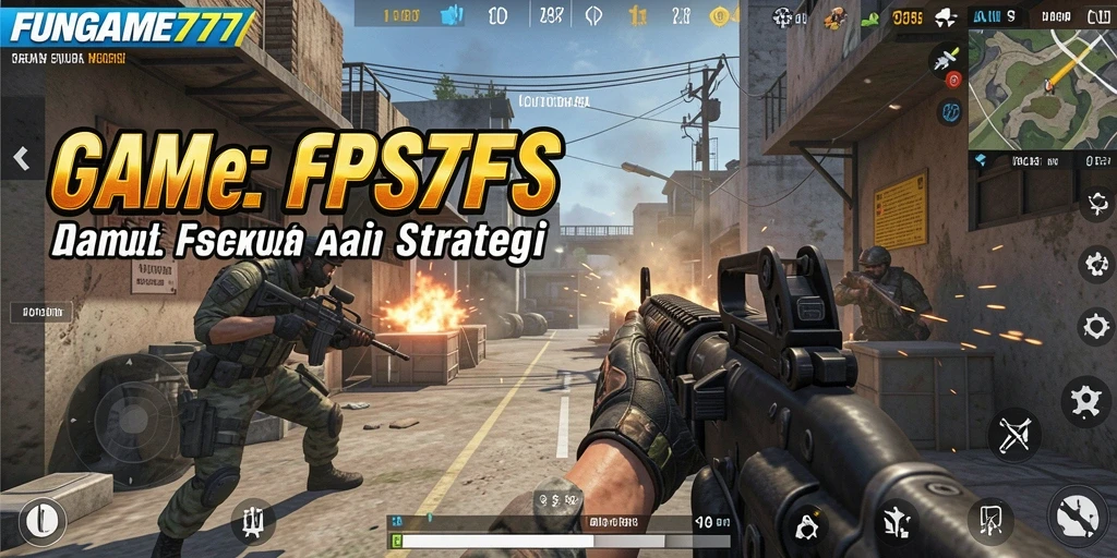 Screenshot menampilkan aksi pertempuran intens dalam FUNGAME777.