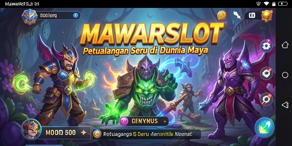 Screenshot utama gameplay MAWARSLOT menunjukkan aksi petualangan seru.