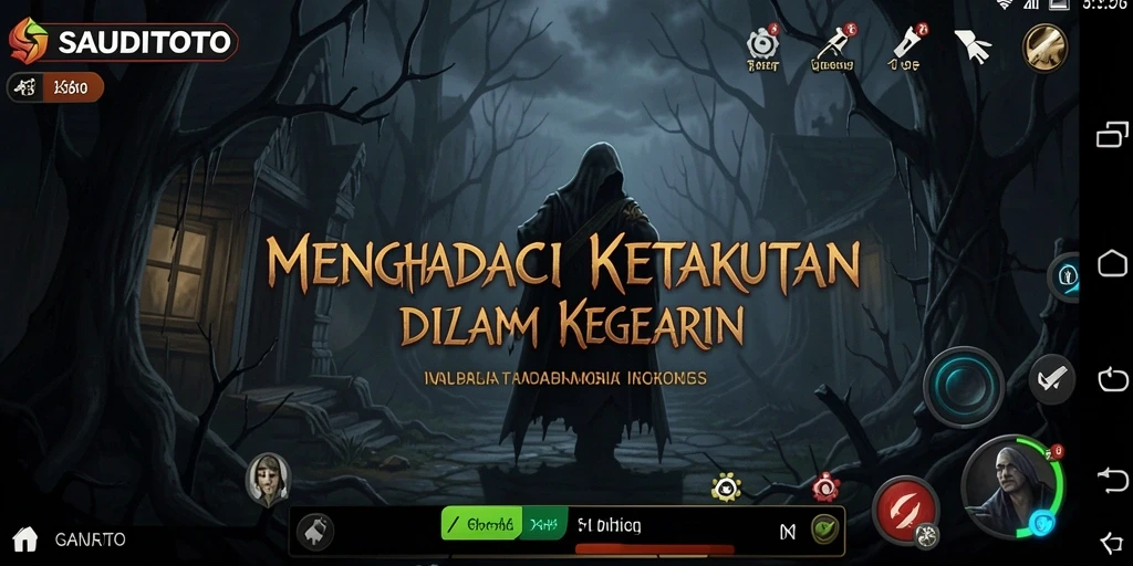 Tampilan gameplay mengerikan di SAUDITOTO yang menghadirkan atmosfer Horror.